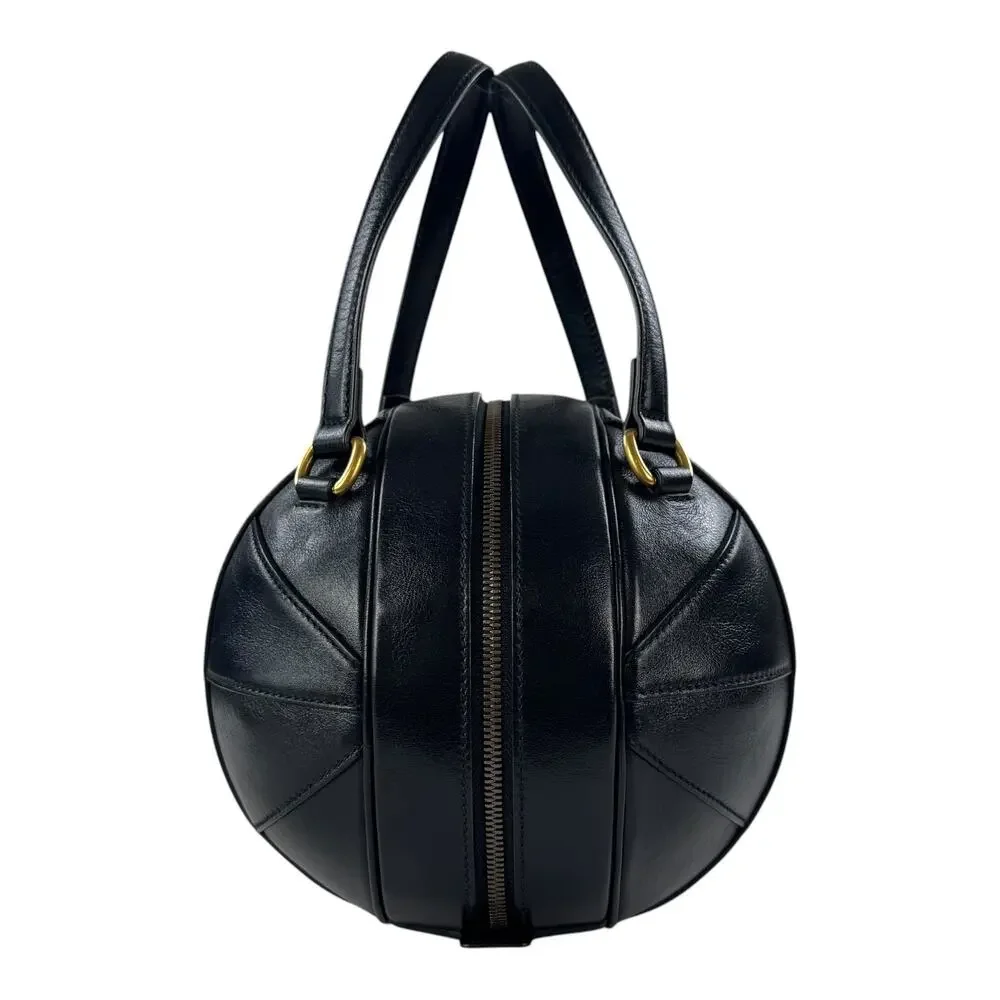 Gucci Leather Basketball Handbag